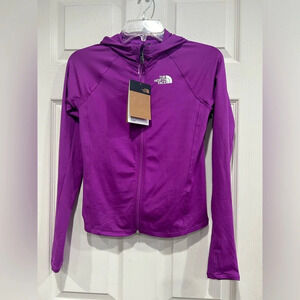 The North Face Girls Medium Amphibious Full-Zip Sun Hoodie Dark Pink Purple NWT
